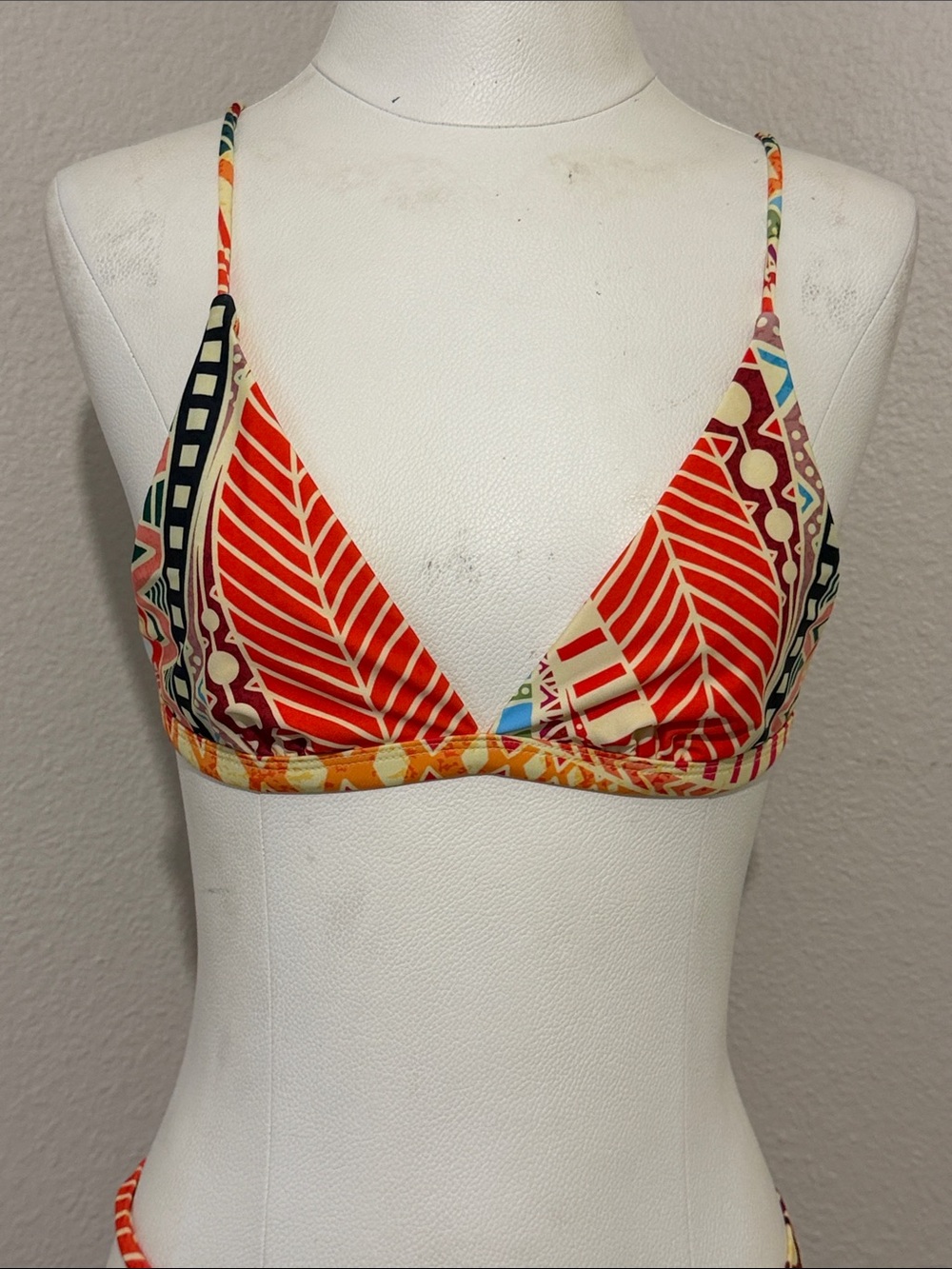 Kalaia Two Pieces Bikini Set Tribal Geometric Abstract Multicolor - Picture 2 of 7